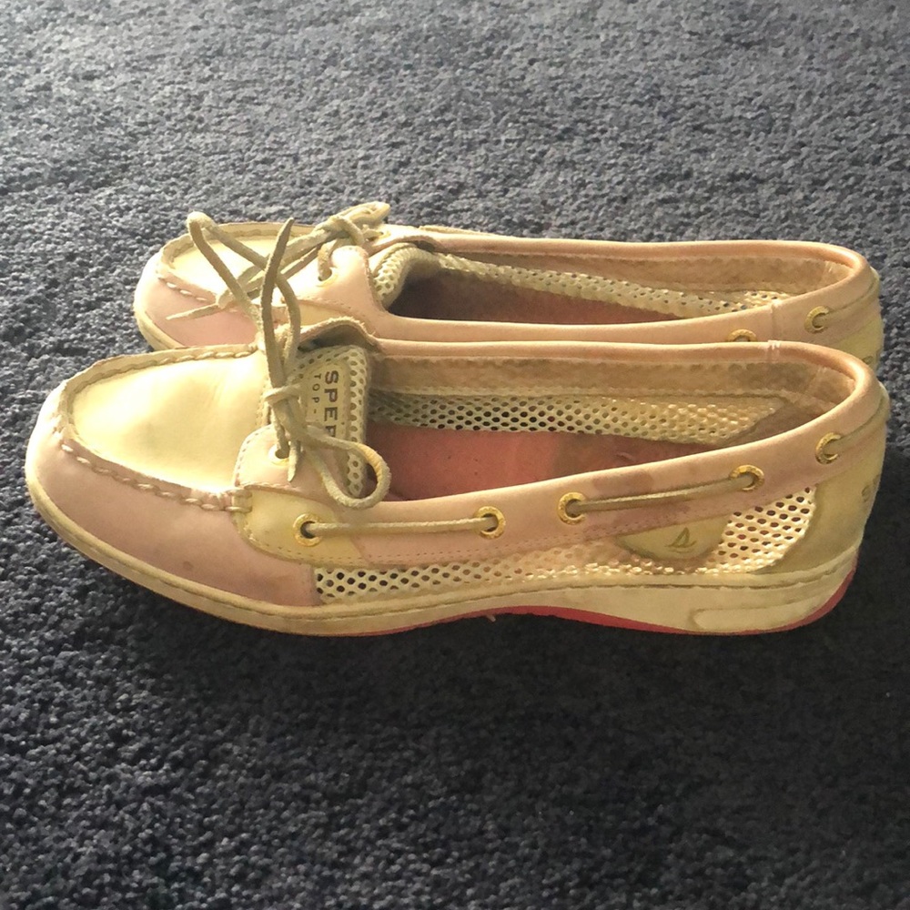 🌑Sperry Angelfish Linen Boat Shoes - Picture 2 of 5